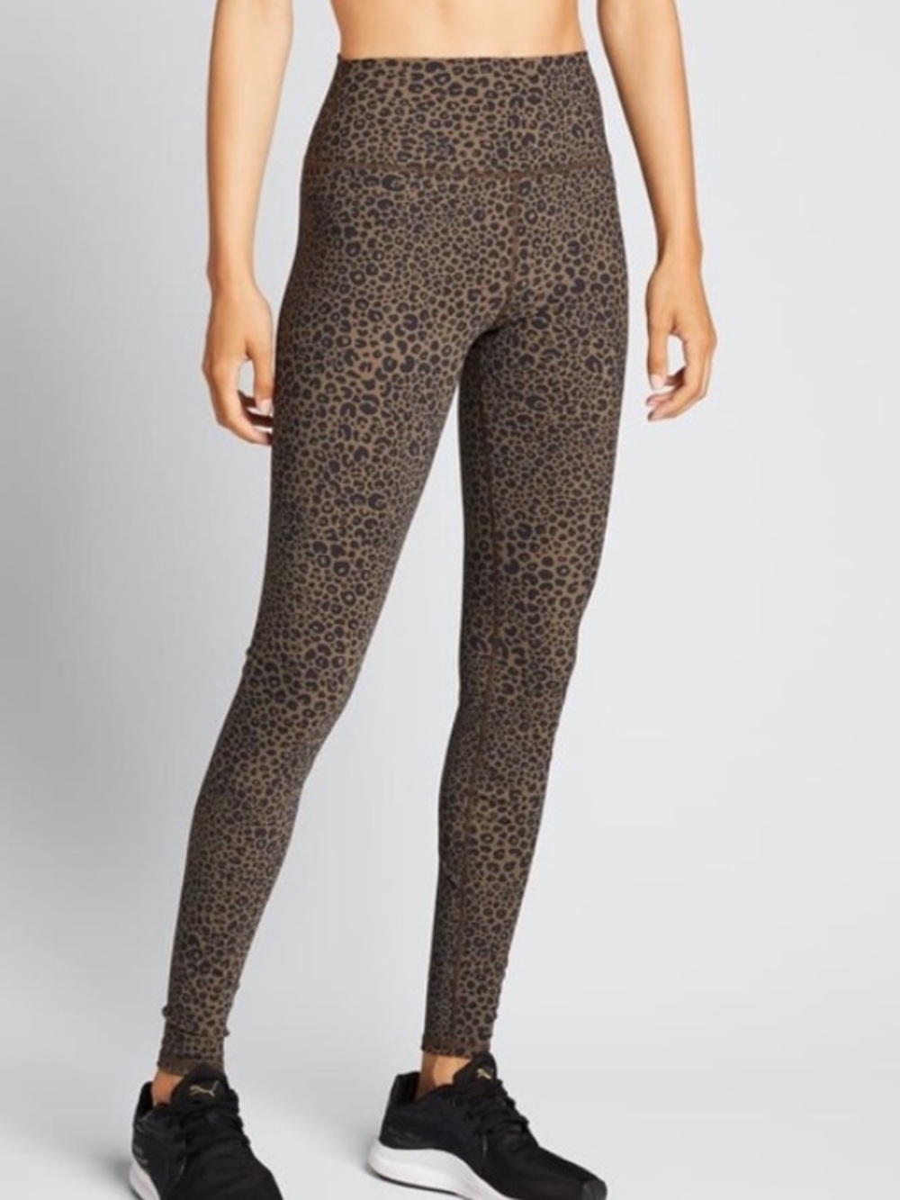 ALO Yoga High-Rise Leopard Print Leggings - Brown/Black